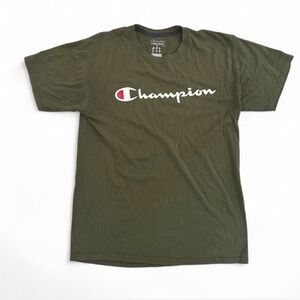 Champion Men's Dark Green Short Sleeve Tee